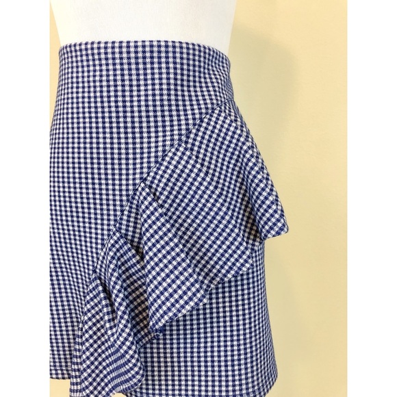 Topshop Gingham Ruffle Front Skirt - Picture 4 of 5